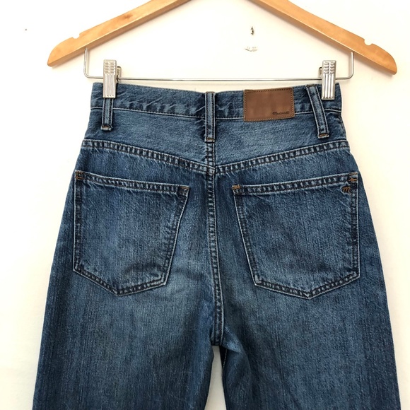 Madewell Women's Straight Leg Jeans - Dark Blue - Picture 3 of 4